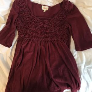 Anthropology cap sleeve top